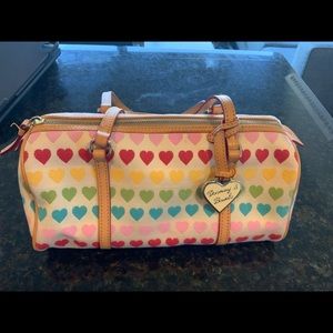 Dooney & Bourke Rainbow Heart Barrel Bag